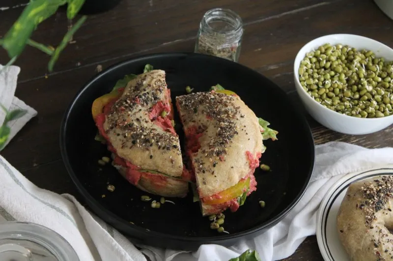 Homemade Healthy Subway Sandwich Recipe With Beet & Sprout