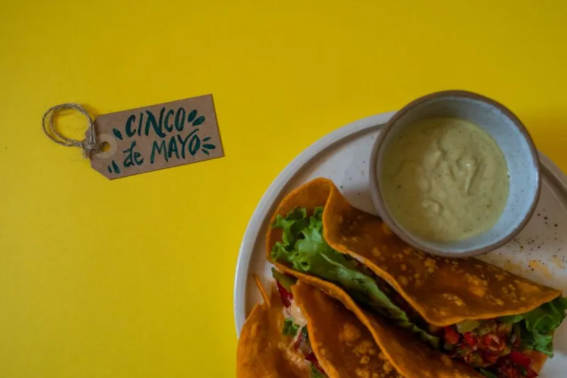 Chicken Tikka Taco Recipe Topped With Cheesy Garlic Mayo