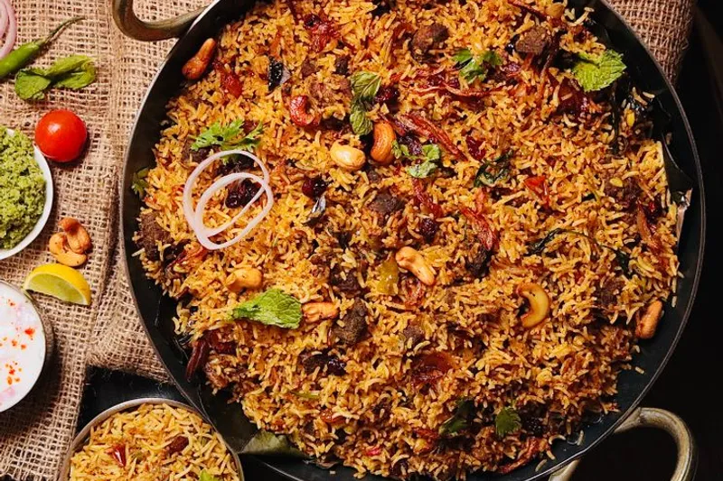 Pudina Mushroom And Soya Biryani Recipe — photo 2