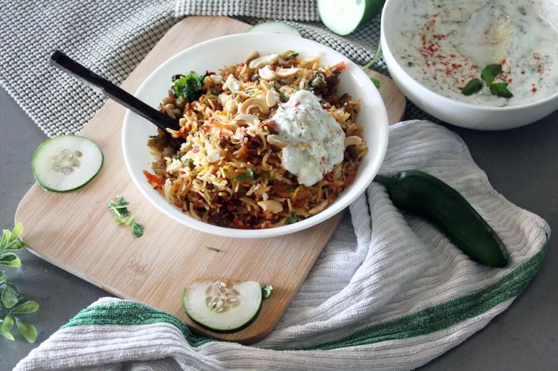 Hyderabad Soy Biryani Recipe With Vegetables & Palak — photo 2