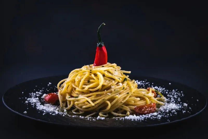 Spaghetti Aglio Olio With Parmesan & Greens Recipe
