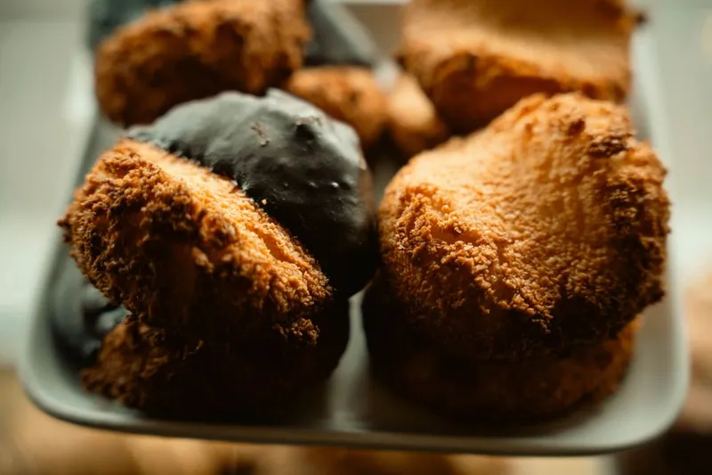 Chocolate Glazed Coconut Macaroons Recipe