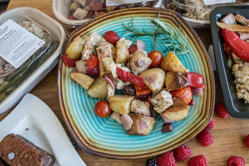 Rosemary Roasted Potatoes And Pepper Salad Recipe