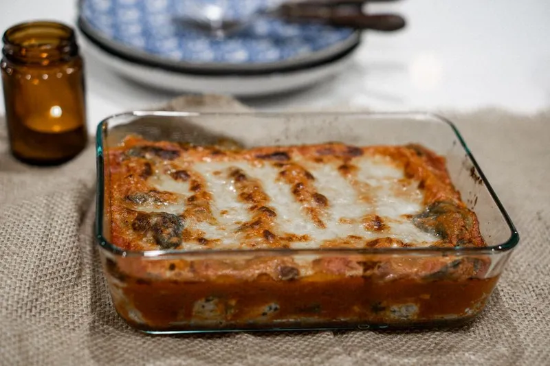 Baked Roasted Vegetable Lasagna Recipe With Low Fat Cheese & Oat Sauce