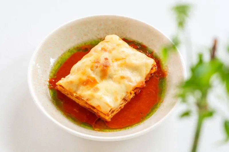 Baked Roasted Vegetable Lasagna Recipe With Low Fat Cheese & Oat Sauce — photo 2