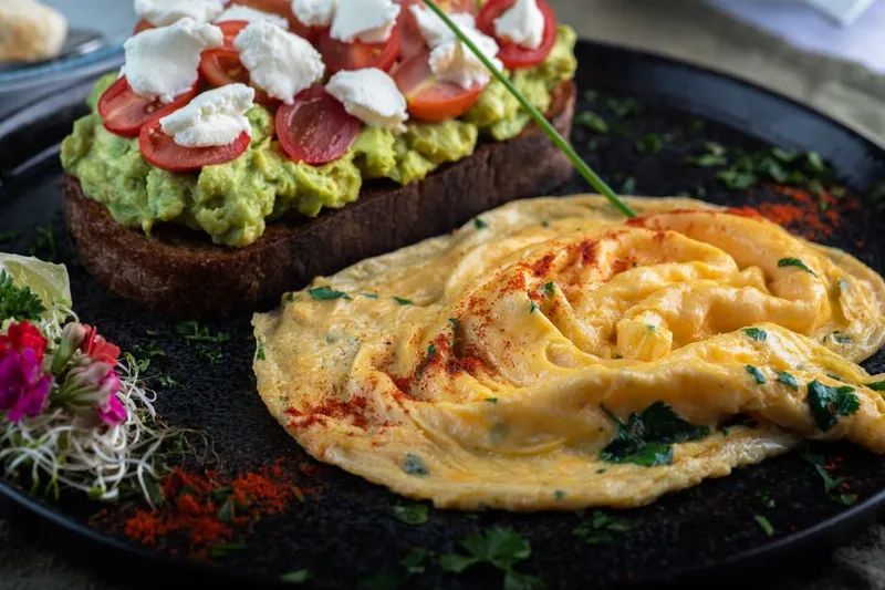 Mexican Style Omelette With Avocado Dressing Recipe