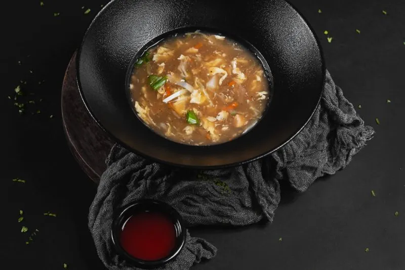 Indo Chinese Hot and Sour Spinach Soup Recipe — photo 2