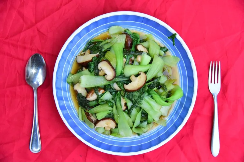 Ginger Sesame Chicken With Bok Choy And Mushrooms Recipe — photo 2