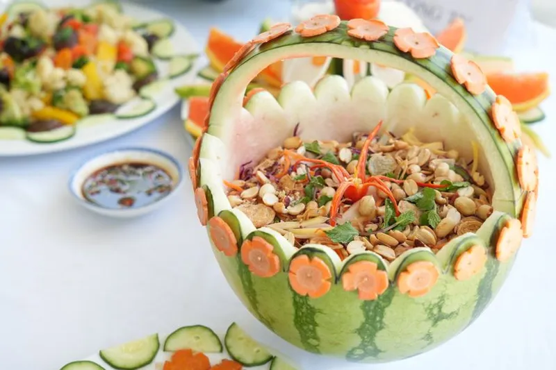 Healthy Fruit & Nut Watermelon Dessert Recipe With Greek Yogurt — photo 2