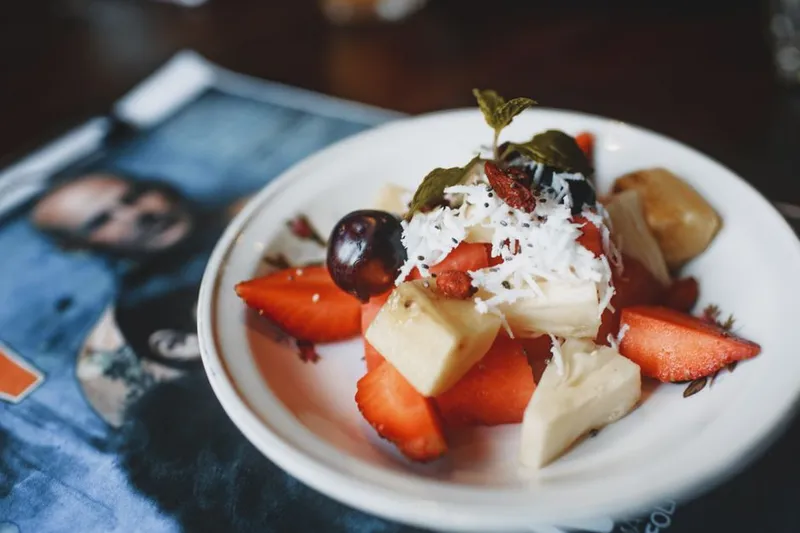 Konkani Style Avnas Ambe Sasam Recipe-Fruit Salad with Coconut — photo 2