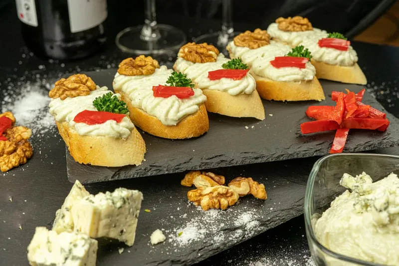 Shrimp Walnut Bruschetta Recipe Flavored With Cheesy Dip — photo 2