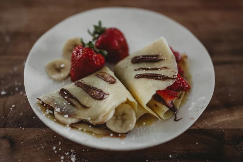 Eggless Nutella Crepes With Strawberries Recipe