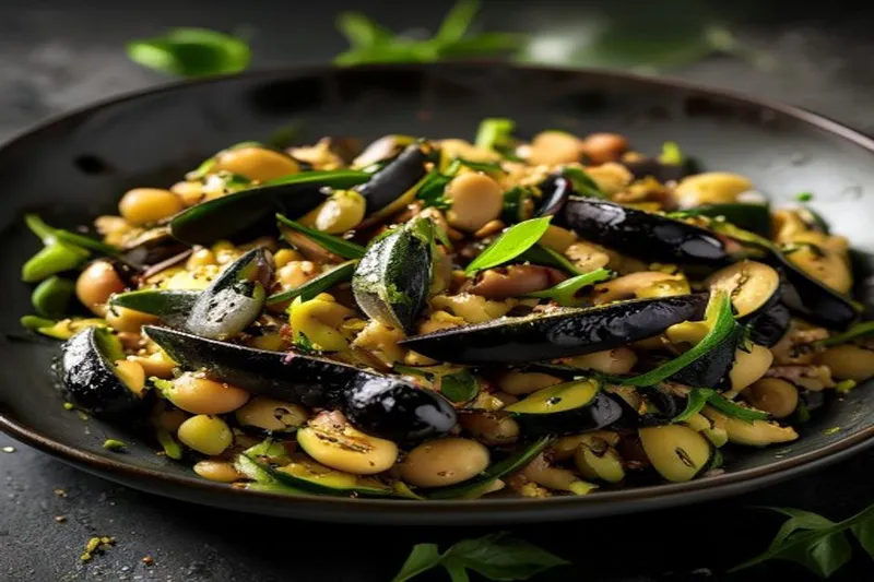 Broad Bean And Courgette Zucchini Pilaf Recipe