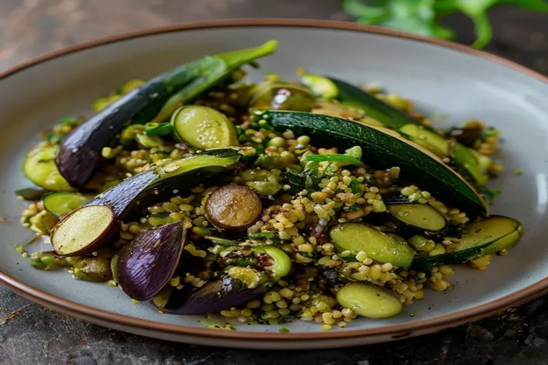 Broad Bean And Courgette Zucchini Pilaf Recipe — photo 2