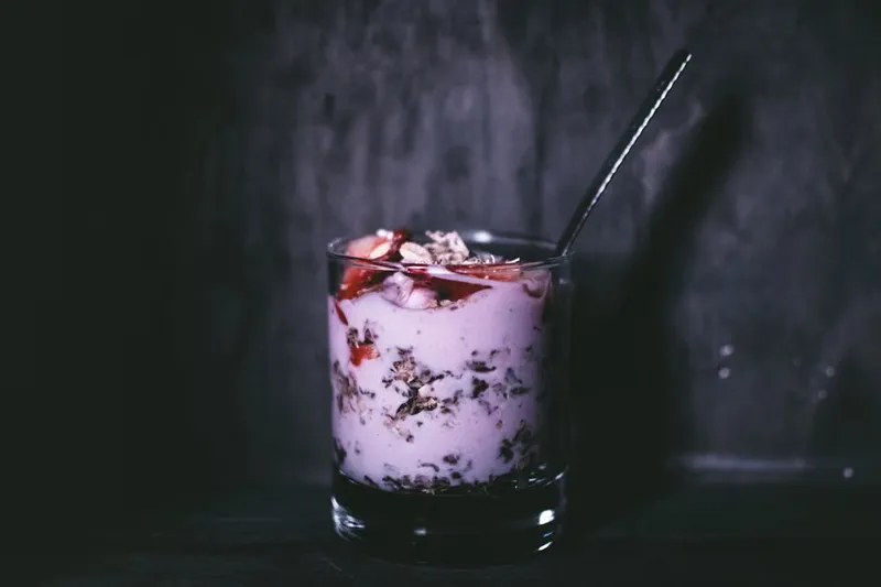 Muesli Oats Cupcake Filled with Yogurt and Strawberries Recipe