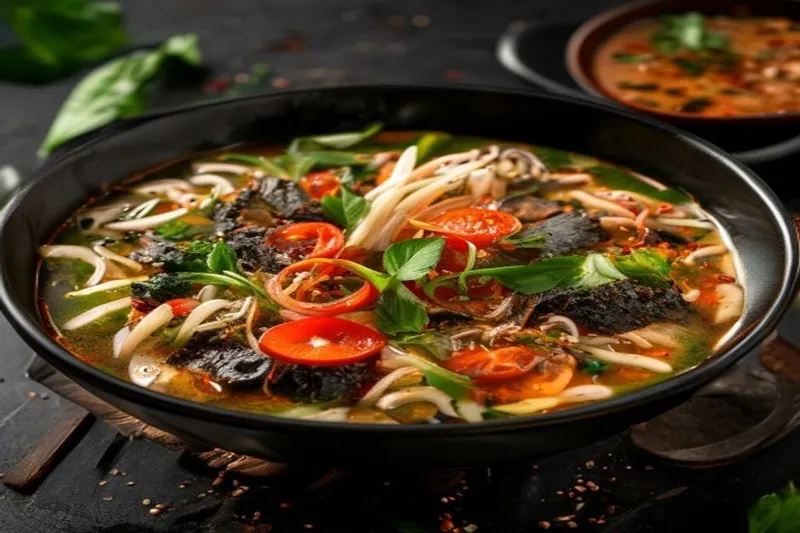 Thai Style Khao Tom Recipe (Black Rice Clear Soup Recipe)
