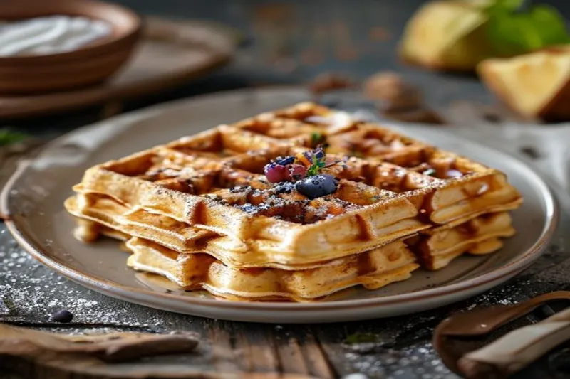Whole Wheat Buttermilk Vanilla Waffles Recipe — photo 2