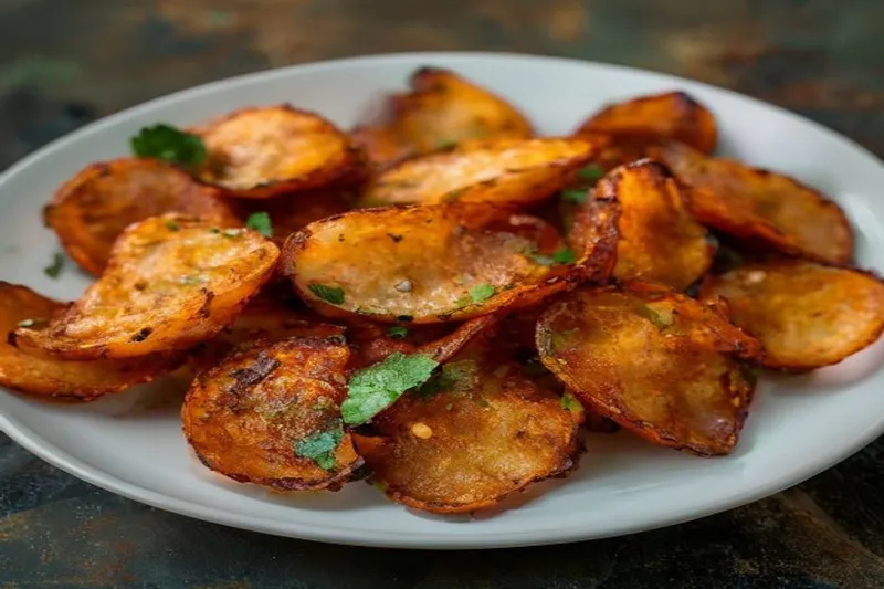 Savoury Baked Arbi Chips Recipe — photo 2