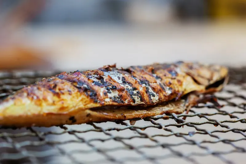 Grilled Herring With Kasundi Mustard And Wild Celery Recipe