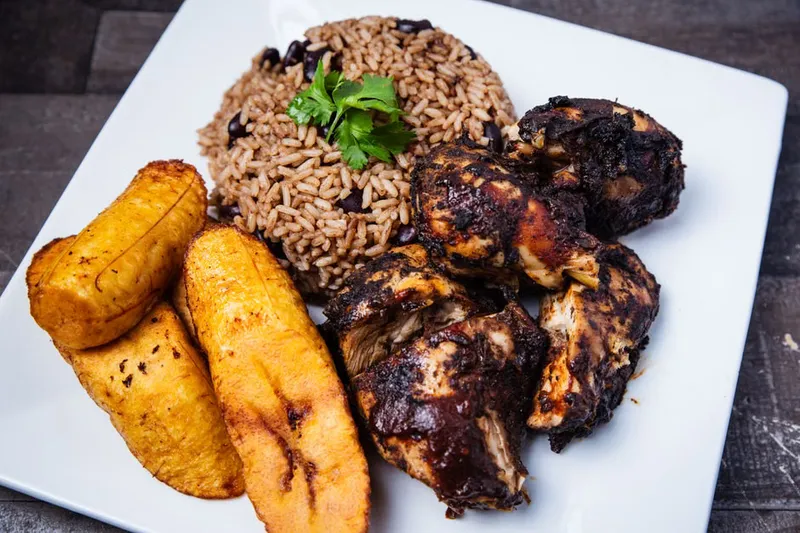 Jerk Chicken With Rice And Peas Pilaf Recipe
