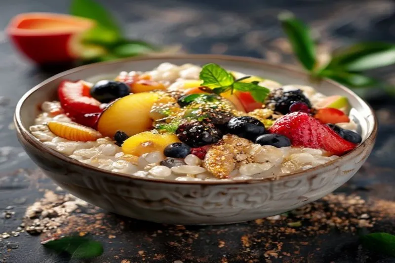 Spiced Coconut Oatmeal With Assorted Fruits Recipe
