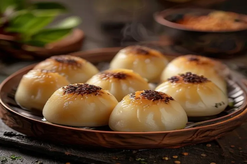 Chinese style Black Sesame Nai Huang Bao Recipe (Steamed Custard Buns)