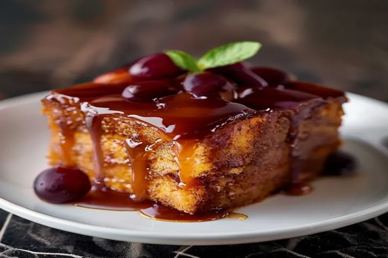 Caramel Folded Plum Cake Recipe