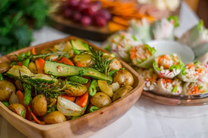 Roasted Walnut Zucchini Carrot Salad in Red Wine Vinaigrette Recipe — photo 2