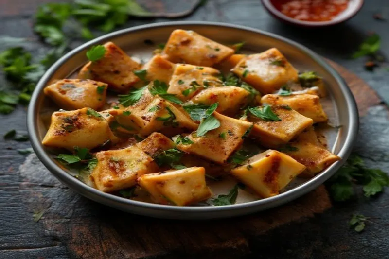 Paneer Makhana Gulgule Chaat Recipe - No Onion No Garlic — photo 2
