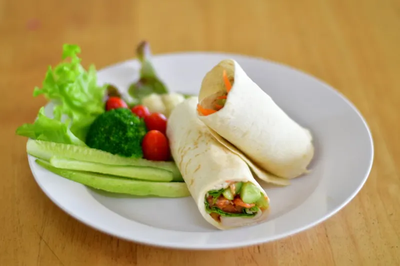 Rajma Wrap Recipe With Carrot Cucumber Sandwich Spread