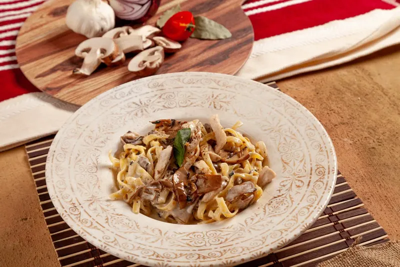 Burnt Garlic Pasta with Mushroom Recipe