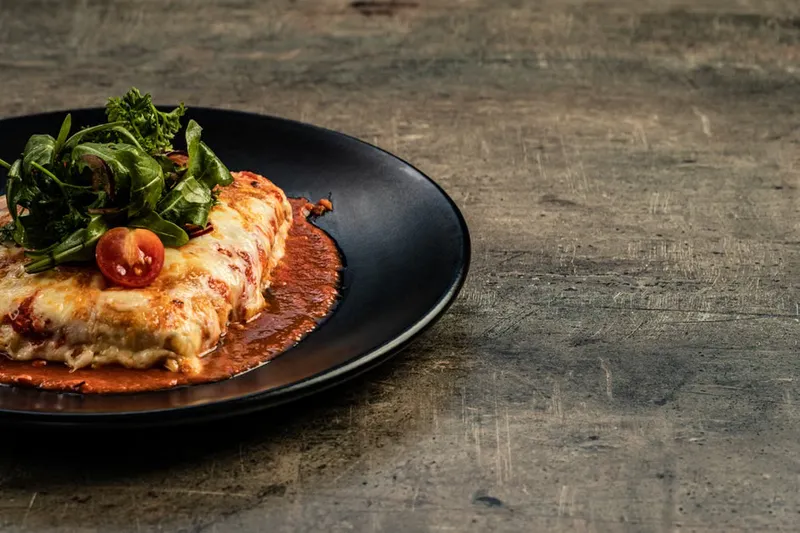 Spinach Cottage Cheese Cannelloni in Roasted Pepper Sauce Recipe — photo 2
