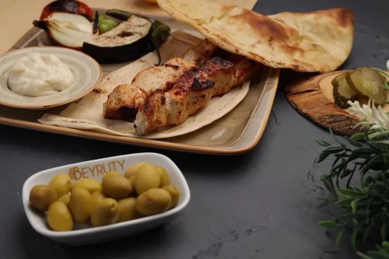 Lebanese Style Shish Tawook Recipe - Grilled Chicken Skewers