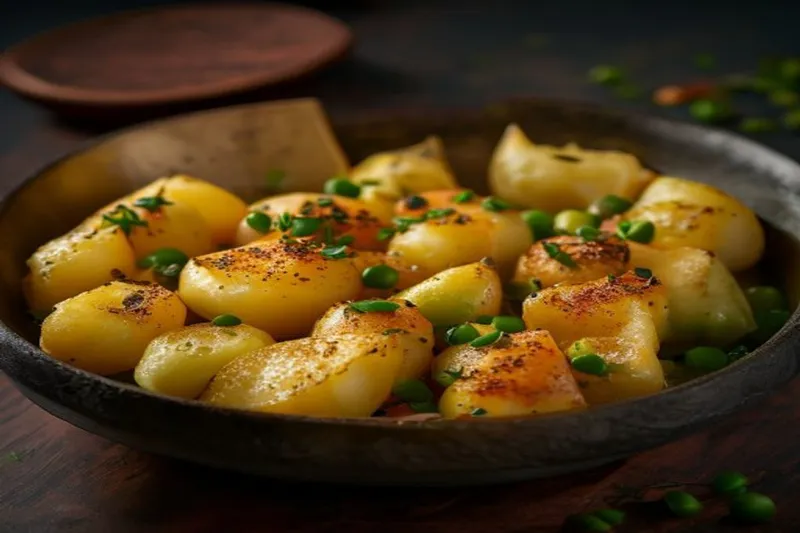 Cheesy Potato Peas Potli Recipe