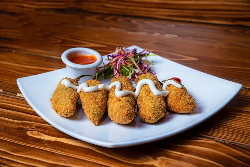 Jalapeno Potato Cheese Balls Recipe With Four Pepper Cheese Dip