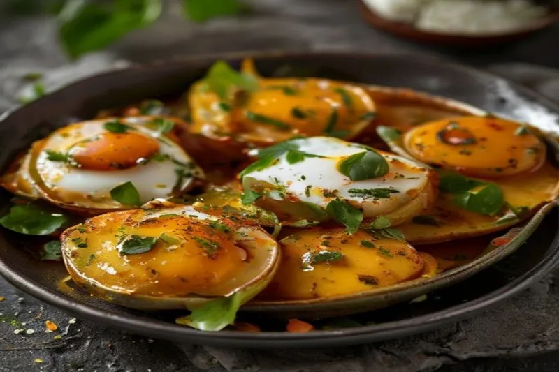 Ghee Tooria Per Eda Recipe - Parsi Style Ridge Gourd With Fried Eggs — photo 2