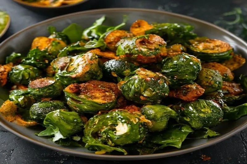 Indian Spiced Brussel Sprouts Sabzi Recipe (Brussel Sprouts Stir Fry)
