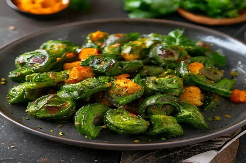 Indian Spiced Brussel Sprouts Sabzi Recipe (Brussel Sprouts Stir Fry) — photo 2