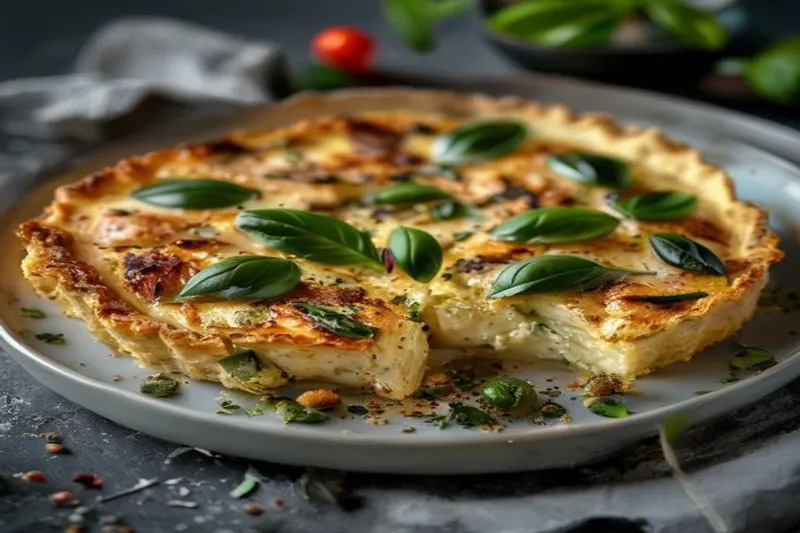 Chicken And Basil Quiche Recipe