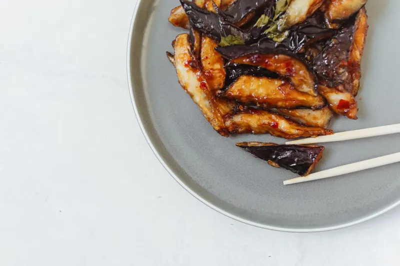 Chyna Upper Recipe - Eggplant Foot Yam Stir Fry Recipe