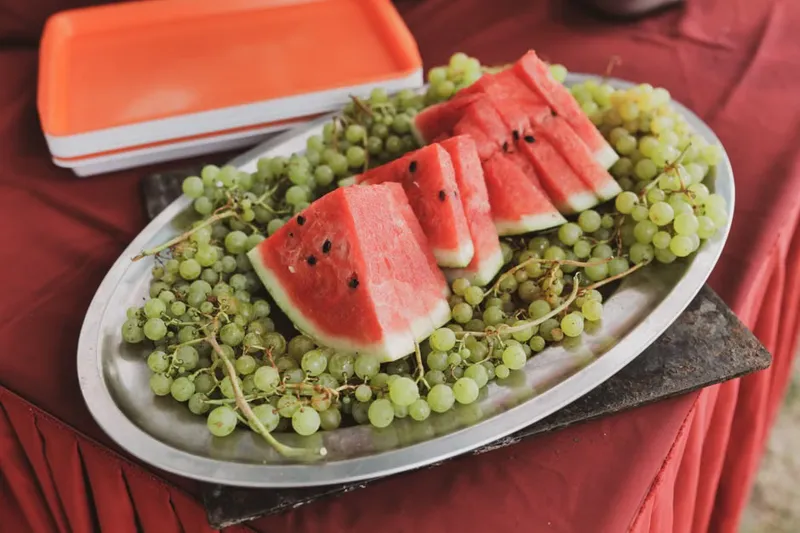 Paneer And Grapes Platter Recipe - Healthy Party Appetizer