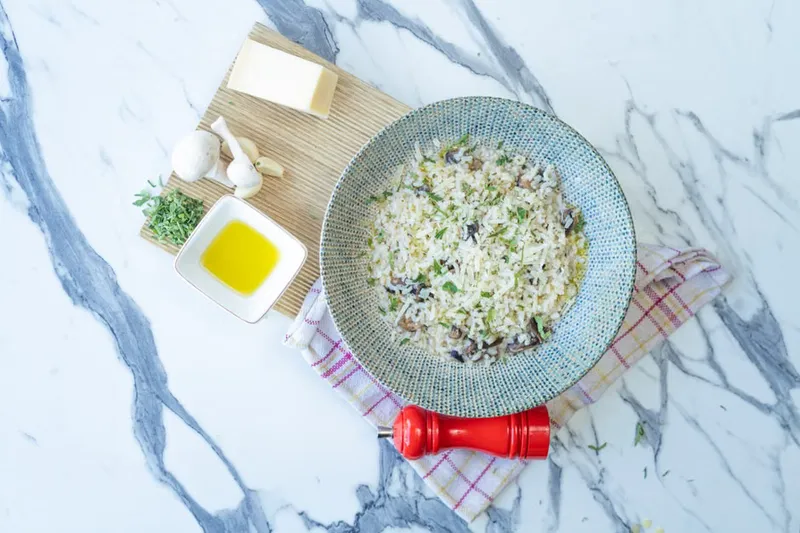 Burnt Garlic Mushroom Fried Rice Recipe — photo 2