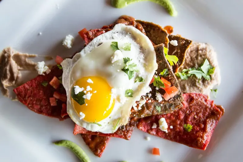 Mexican Breakfast Tortilla, Fried Eggs & Black Beans With Salsa Recipe — photo 2