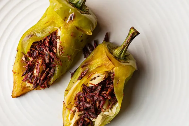 Mexican Inspired Vegetarian Oven Roasted Stuffed Pepper Recipe