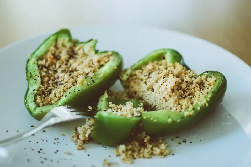 Mexican Inspired Vegetarian Oven Roasted Stuffed Pepper Recipe — photo 2