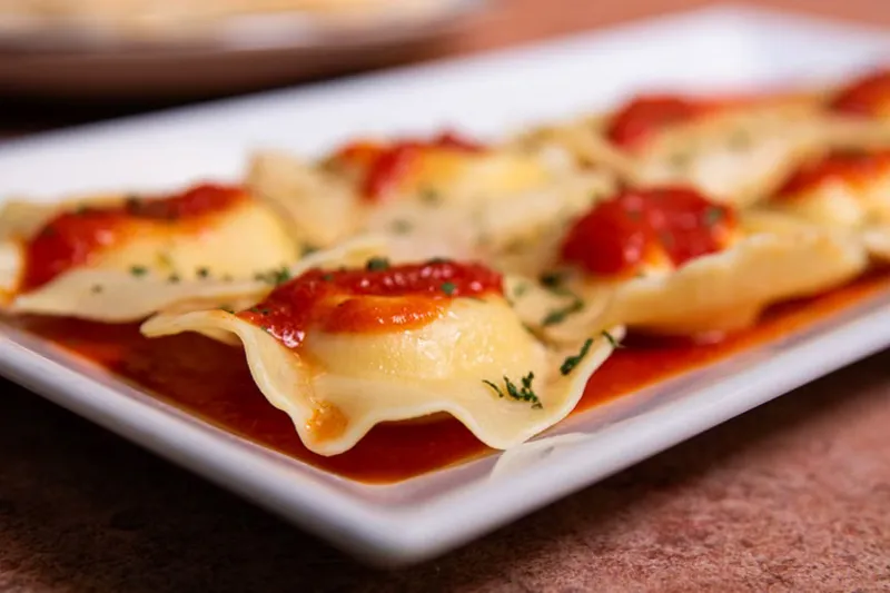 Ravioli Recipe With Broccoli Filling In White And Red Sauce — photo 2