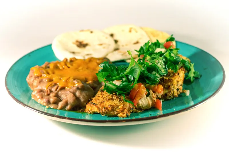 Refried Beans and Mushroom Tostada Recipe — photo 2