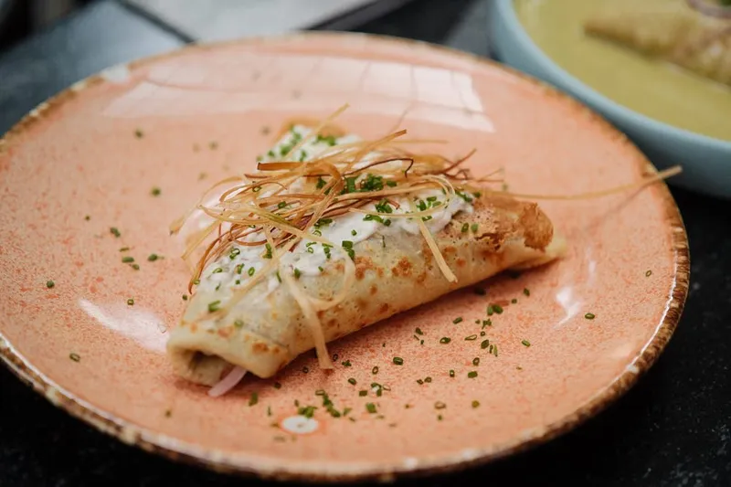 Savoury Crepes with Za'atar Spiced Chicken Recipe