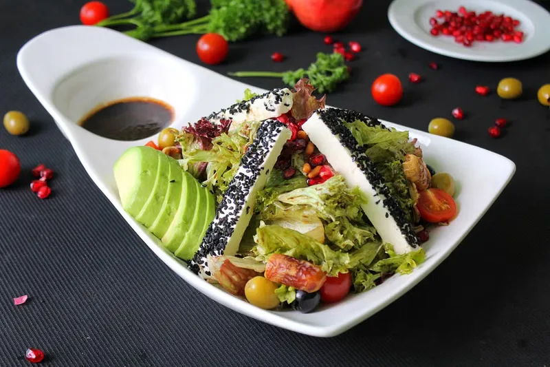 Avocado And Almond Salad Recipe With Feta Cheese