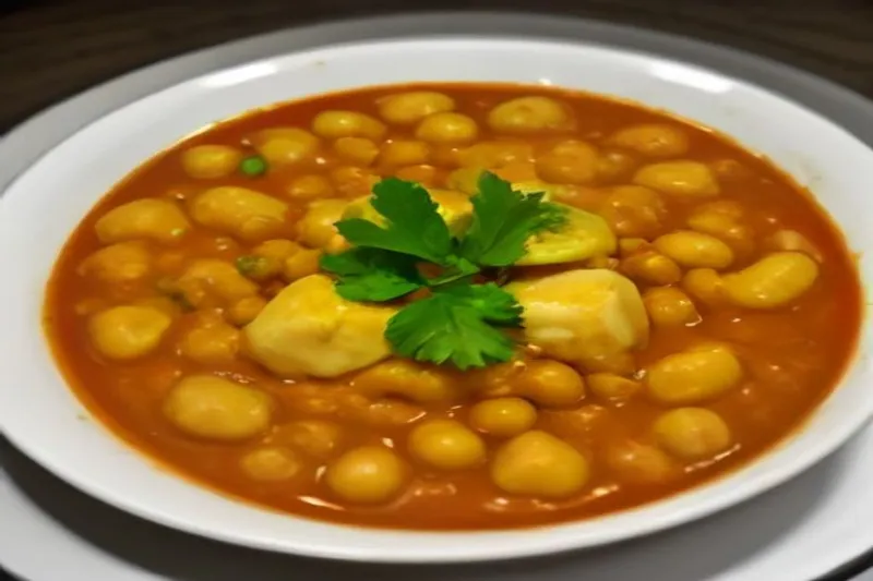 Banana Stem Chickpea Curry